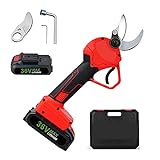 CABINAHOME Professional Cordless Electric Pruning Shears, 2 Pcs Backup Rechargeable Battery and Non-slip Handle, 30mm (1.2 Inch) Cutting Diameter