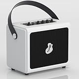 JUSTPRO Mini Guitar Amp, Portable Wireless Electric Guitar Bass Amplifier Rechargeable with BT, 7 Guitar Effects & Recording Interface for Guitar Indoor Outdoor Practice