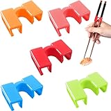 5 Pairs Reusable Chopstick Helpers Practice Chinese Chop Stick Training Chopsticks for Many Age, Kids, Adult, Beginner, Trainers or Learner (Multi Color)