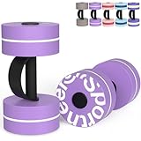Water Weights Aquatic Exercise Dumbbells: Sportneer Pool Weights Dumbbells With Easy Handle Strip High Density EVA Foam Aqua Fitness Barbells Equipment Set of 2 for Water Aerobics Workouts Weight Loss