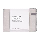 Mindful Modern Meditation Blanket for Restorative Yoga | Authentic Handwoven Throw or Rug for Stretching | Large Yoga Blanket for Beach & Camping | Premium Cotton Healing Prayer Shawl | 60”x 80”