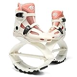 Kangaroo Jump Shoes Gen 2 Series | Bounce Shoes | Exercise & Fitness Boots | Workout Jumps | Women & Men | Adults 120LBS - 300LBS (Light Pink White, Womens 5-7.5 100-165LBS)