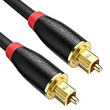 Optical Audio Cable - [24K Gold-Plated, Ultra-Durable] Syncwire Toslink Cable Fiber Optic Male to Male Cord for Home Theater, Sound Bar, TV, PS4, Xbox, Playstation & More - 6ft