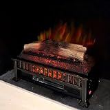 Country Living 23 inch Electric Log Set | 1000 Sq Ft Heater - Faux Logs Insert with Infrared Flames for Existing Fireplaces | Remote Control Included