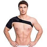 Shoulder Brace with Compression Pad by PersonalXtreme – for Men & Women – Perfect Immobilizer Support for Rotator Cuff Injury, Dislocated AC Joint, Bursitis, Labrum Tear, Frozen Shoulder, Tendinitis