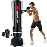 Goplus Freestanding Punching Bag, 71' Heavy Boxing Bag with 25 Suction Cups, Boxing Gloves, Filling Base, Kickboxing Bag with Stand for Adult Youth Men Women MMA Muay Thai Fitness