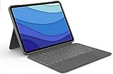 Logitech Combo Touch iPad Pro 11-inch (1st, 2nd, 3rd, 4th gen - 2018, 2020, 2021, 2022) Keyboard Case - Detachable Backlit Keyboard, Click-Anywhere Trackpad - Oxford Gray; USA Layout (Renewed)
