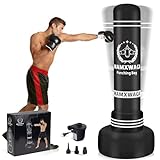 Mamxwaga Punching Bag with Stand Adult, 70'' Freestanding Heavy Boxing Bag with Electric Air Pump, Youth Kids Inflatable Standing Kickboxing Bags