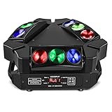 Spider Moving Head Lights, U`King DJ Lights 9 LEDs Heads X 10W RGB Stage Lighs 12/19 Channels DMX-512 and Sound Activated Great for Wedding Disco Party Light