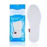 Cotton Sockless Shoe Insoles Inserts, Barefoot Shoe Inserts, Ordor Control Fully Washable, Perfect for Keeping Feet Dry and Fresh US 10/ EU 40