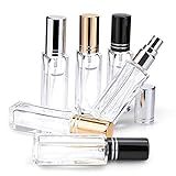 6pcs Refillable Perfume Bottle, 8 ML BPA Free Spray Atomizer Perfume Bottle, Leak Proof Glass Perfume Atomizer with Metallic Aluminum caps
