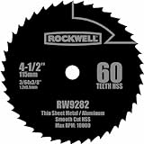 Rockwell RW9282 4 1/2-Inch 60T High Speed Steel Compact Circular Saw Blade