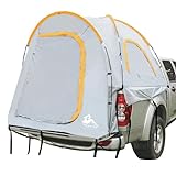 Pickup Truck Tent, Portable Truck Bed Tent for Camping, Waterproof PU2000mm Double Layer for 2 Person, 5.0-5.5 6.0-6.5 FT Truck Bed,Compact and Full Size Regular Bed Long Bed (Gray, 5.0-5.5FT)