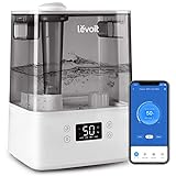 LEVOIT Humidifiers for Bedroom Large Room Home, Smart Wifi Alexa Control, 6L Top Fill Cool Mist for Baby and Plants, Ultrasonic, Essential Oil Diffuser, Customized Humidity, Night Light, Quiet, Gray