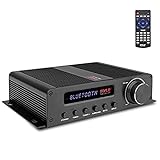 Pyle PFA540BT - Wireless Bluetooth Home Audio Amplifier - 100W 5 Channel Home Theater Power Stereo Receiver, Surround Sound w/ HDMI, AUX, FM Antenna, Subwoofer Speaker Input, 12V Adapter