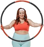 Weighted Hula Hoop Plus Size | 3.2lb Weight, 43in Diameter | Extra Large Hula Hoop for Adults Weight Loss | Easy to Spin, Soft Padding | Exercise Hoop for Beginners & Advanced Hoopers