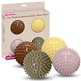 Edushape The Original Sensory Ball for Baby - 4” Boho Chic Color Baby Balls That Help Enhance Gross Motor Skills for Kids Aged 6 Months and Up - Great Stocking Stuffer Colorful Textured Balls for Baby