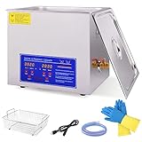 Seeutek Professional Ultrasonic Cleaner 10L with Digital Timer and Heater 304 Stainless Steel for Jewelry Rings Diamond Watch Glasses Circuit Board Dentures Small Parts