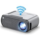 Mini Projector with WiFi, Oddsea Portable Projector for Home Theater, 1080P Supported Movie Projector for Outdoor Use, Compatible with iPhone, Android Phone, Laptop, USB, TV Stick