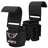 Jayefo Weight Lifting Hooks and Deadlift Straps - Pull up Grips, Lifting Hooks for Weight Lifting - Weight Lifting Straps for Men - Weight Grips for Home and Gym Workout - Standard Size – Black