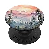Mountains Wilderness Forest Hiking Pine Tree Nature PopSockets Standard PopGrip