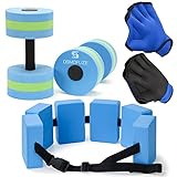 OSMOFUZE Water Dumbbells Set, Water Aerobics Exercise Foam Dumbbells Pool Resistance Water Fitness Equipment for Weight Loss