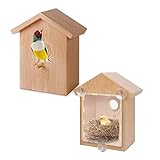 Outdoor Bird Nest Bird House with Strong Suction Cup, See Through Window Mirrored Bird House, Window Mounted Bird Nesting Box, Bird Watching Made Easy, Best Gift for Kids