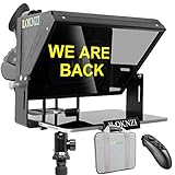 ILOKNZI Portable 12.4' Teleprompters, All-Aluminum Body, Suitable for DSLR Camera/Professional Camcorder/Camcorder, Optical Splitter 70/30 Glass, with a Packaging Bag/2 Type L Supports