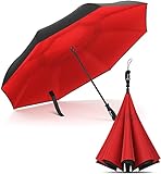 Repel Umbrella Inverted Umbrella for Rain - Windproof Reverse Umbrella w/ 8 Fiberglass Reinforced Ribs - Easy Open/Close Upside Down Umbrella - Large Inside Out Umbrella for Rain and UV Protection