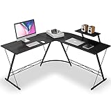 Computer Desk L Shaped Gaming Desk, 51'' Computer Corner Desk with 1 Monitor Stands, Home Office Desk with Hook and Cup Holder, Space Saving, Easy Assembly