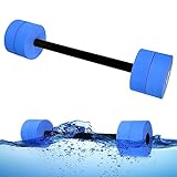 Hikeen Aquatic Exercise Dumbbells Water Dumbbell Pool Resistance Aquatic Fitness Barbells High-Density EVA Foam Pool Weights Dumbbells, for Water Aerobics Weight Loss (1 Blue Long barbell)