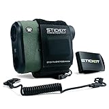 STICKIT Magnetic Strap for Hunting Rangefinder, Securely Attaches to Belt, Pack, Gear, Stand or Blind, Silent Hold with Metal Clip and Safety Cord - Rangefinder Not Included