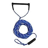 SGT KNOTS Water Ski Rope with Floating Handle - Lightweight Watersports Rope for Wake Board Tow, Towing Tubes & More (3/8' x 75ft, BlueWhite)