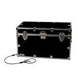 C&N Footlockers College Dorm Room & Summer Camp Lockable Trunk Footlocker with Cable Lock - Graduate Trunk Available in 20 Colors - Extra-Large: 32 x 18 x 18.5 Inches
