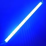 LEDENET 12' 18LEDs 5050 Blue 460nm Aquarium LED Strip Light for Fish Tanks - Waterproof Aluminum Lighting 12V DC Grow Bar Light