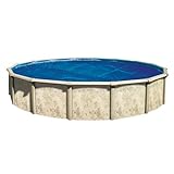 In The Swim 18' Premium Plus Blue/Black Round Solar Pool Cover 12 Mil for Solar Heating Above Ground Pools and Inground Pools