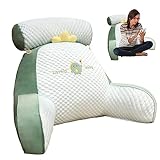 NULYUNZE Reading Pillow, Ultra-Comfy Bed Chair Arm Washable Shredded Memory Foam Back Rest Pillow for Sitting in Kids Students & Adults Watching TV Gaming Wor on L,C:40x60cm