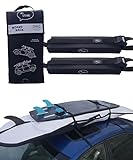 Ho Stevie! Surfboard Car Roof Rack Padded System (Holds Up to 3 Boards) Fits Any Car, Silicone Buckle Covers Prevent Damage