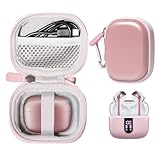 CaseSack Case for TAGRY X08 Bluetooth Headphones True Wireless Earbuds 60H, mesh Pocket for Charge Cable (Rose Gold)