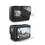 [6pcs] FINEST+ Screen Protector for GoPro Hero 8 Black Tempered Glass Screen Protector + Tempered Glass Lens Protector +Small Display Film for Go Pro Hero8 Action Camera