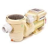 XtremepowerUS 1.5HP Variable Speed Whisper Above Ground Swimming Pool Pump Beige