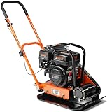 VEVOR Vibratory Compaction Tamper, 6.5 HP, 196CC Gas Engine, 4,200 lbs Force, 5,600 VPM Plate Compactor with 22.1 x 15.9 in Plate for Walkways, Asphalts, Paver Landscaping, CARB & EPA Compliant