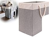 STRIKING LIFESTYLE Stair Basket 16' x 16' x 10' Basket for Stairs with 3 Foldable Sections, Durable Cotton Collapsible Storage Bins, Stair Storage Organizer