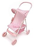 Badger Basket Folding Doll Umbrella Stroller (fits American Girl Dolls) - Pink Gingham (6015)