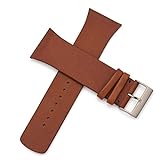 Genuine Leather Watch Strap Titanium Watch Strap Replacement for Skagen - SKW6006 SKW6007 SKW6078 SKW6304 SKW6305 (Brown)