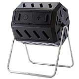 FCMP Outdoor IM4000 Dual Chamber Tumbling Composter (Black)