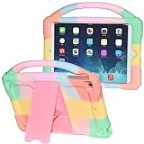Adocham Kids Case for iPad Mini 5 4 3 2 1,Durable Shockproof Protective Silicone Cover for Apple 7.9 inch Kids iPad Mini/Mini 2/Mini 3/Mini 4/Mini 5 Case with Stand Handle(Rainbow)