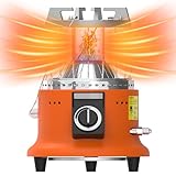 Buyplus Propane Heater, 13000 BTU Propane Heater for Indoor Use, 2-in-1 Portable Camping Heater with Handle, Patio Outdoor Heater for Tent, Ice Fishing, Greenhouse, Garage and Indoor, Orange