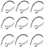 Tricon Universal Small Clamp Bluetooth Ear Hook Loop Clip Replacement - Set of 9 Clear