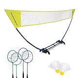 EastPoint Sports Easy Setup Badminton Set - Backyard Outdoor Game for Family Fun - Includes 2 Racket & 2 Shuttlecocks
